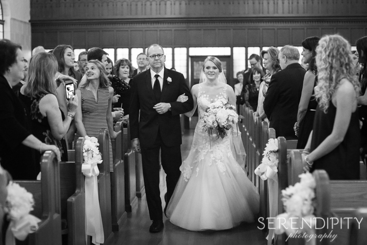 bride walking down the aisle