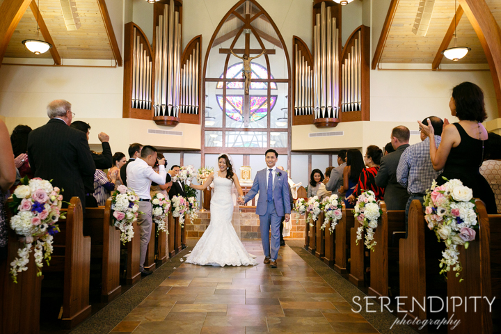 Notre Dame Catholic Church wedding ceremony