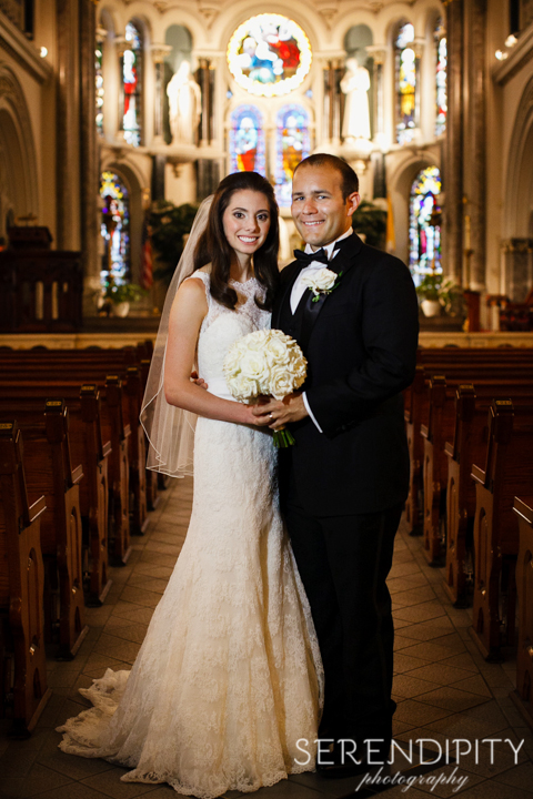 bride and groom portrait, Annunciation Catholic Church, downtown houston wedding, Serendipity Photography