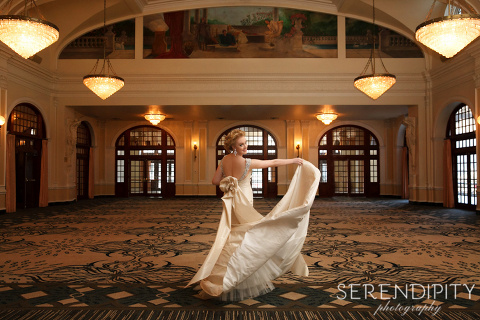 Crystal Ballroom Houston bridal portrait
