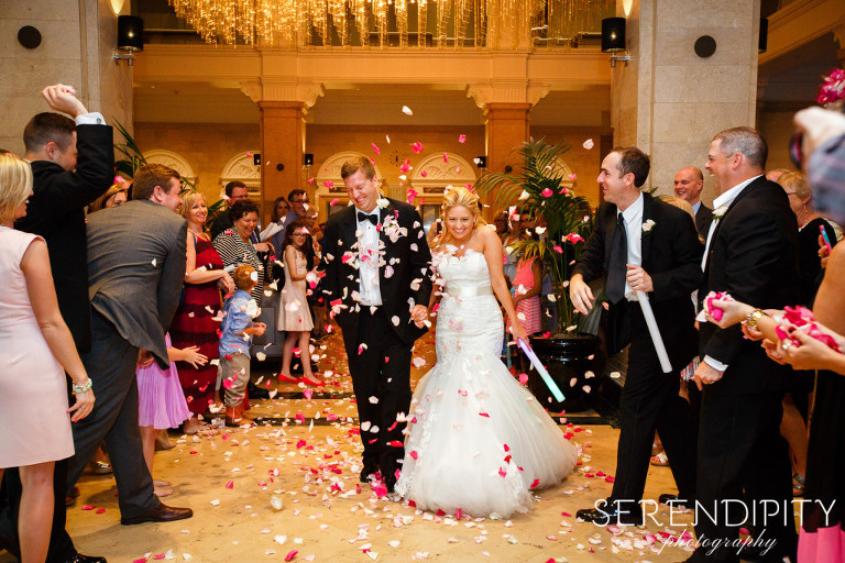 bride and groom exit, crystal ballroom houston, Wedding at the Crystal Ballroom