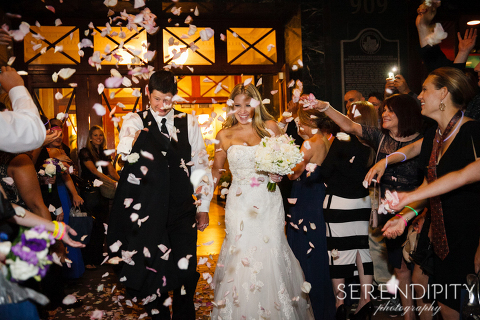 bride and groom exit, Crystal Ballroom Wedding, houston wedding photographers