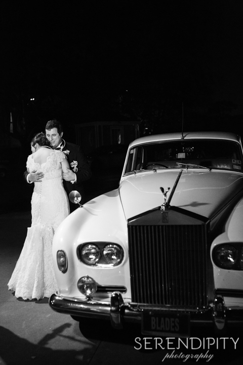 bride and groom portrait, Monarch British Limousines, black and white bride and groom portrait, wedding photography, just married, Wedding at Houston Country Club
